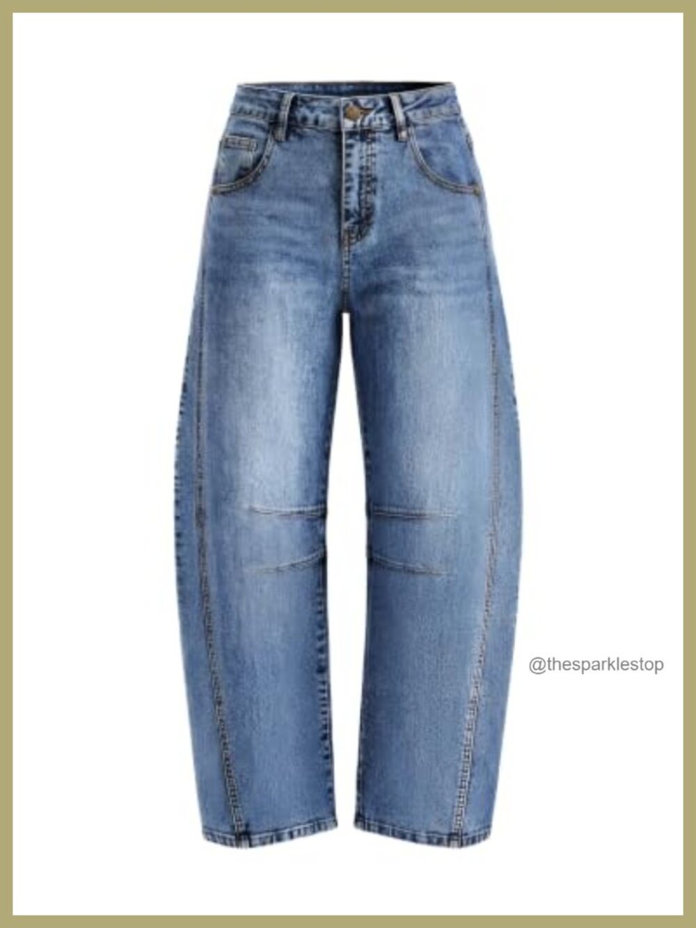 Barrel Jeans for Women Trendy Wide Leg High Rise Ankle Pants